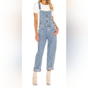 Brand New Free People Ziggy Powder Blue Overalls Size Medium
